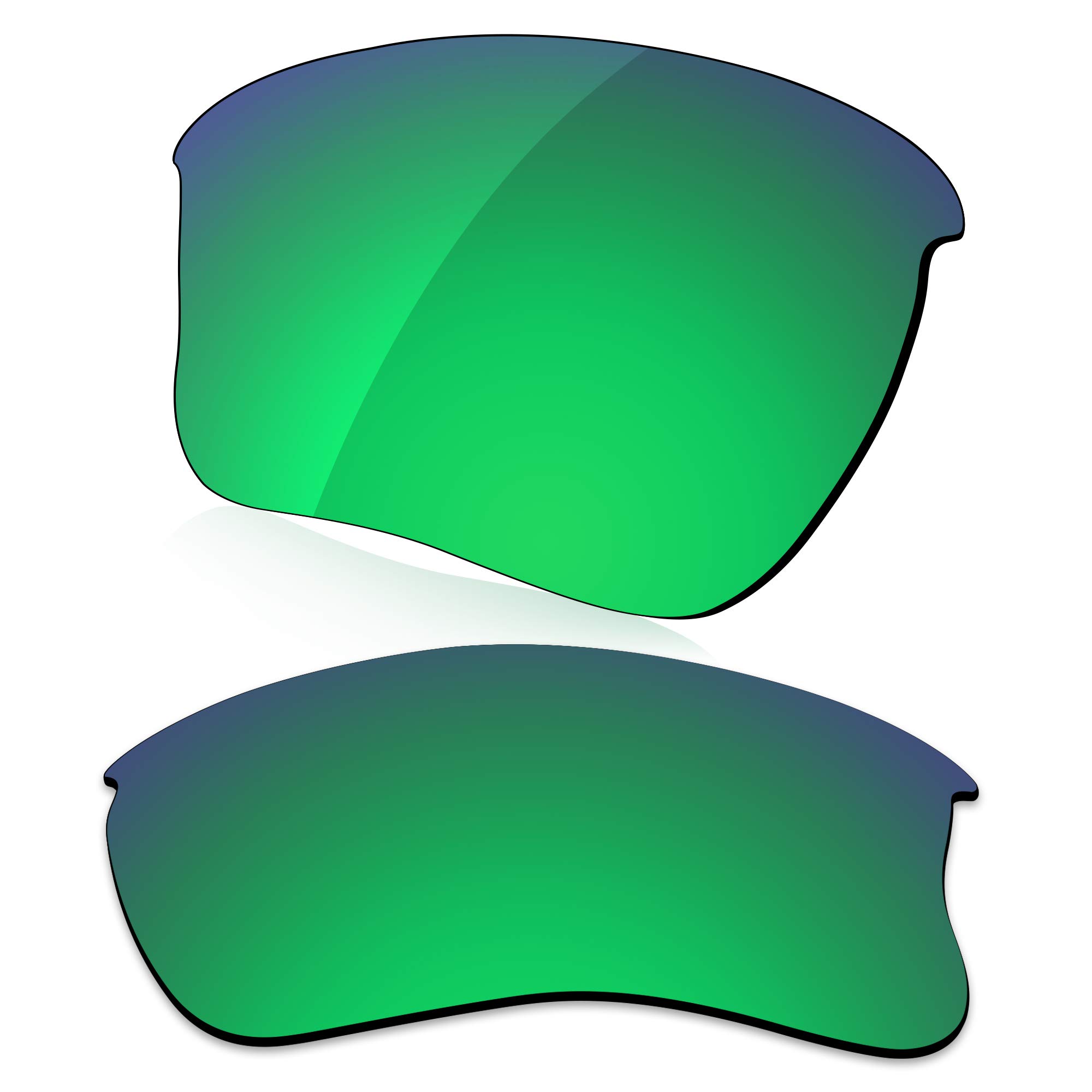 Lenzreborn Men's Lawn Green - Polarized Mirrored Polarized Lens Replacet For Oakley Flak Jacket Xlj Sunglass