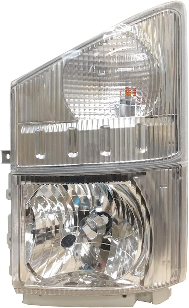 NIUPARTS HeadLight without Halogen Bulbs Warm White and Corner Lamp - Driver Side (Compatible with Isuzu NRR and NPR 2008-2017, Compatible with GMC W4000 W4500 2008-2010 Trucks)