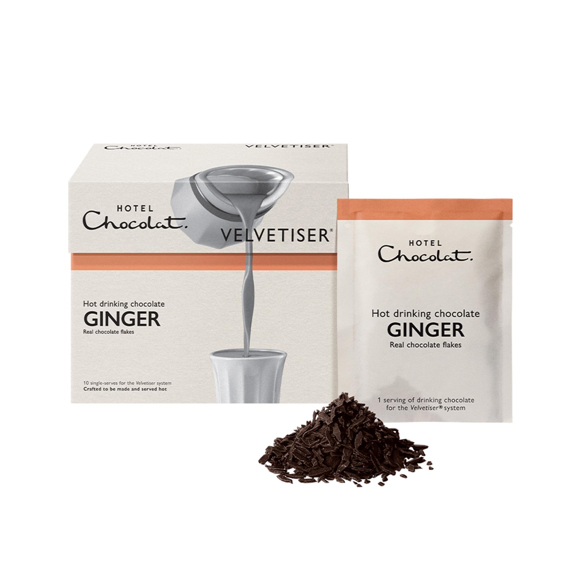 Hotel Chocolat Ginger Hot Chocolate Sachets - Luxury Chocolate