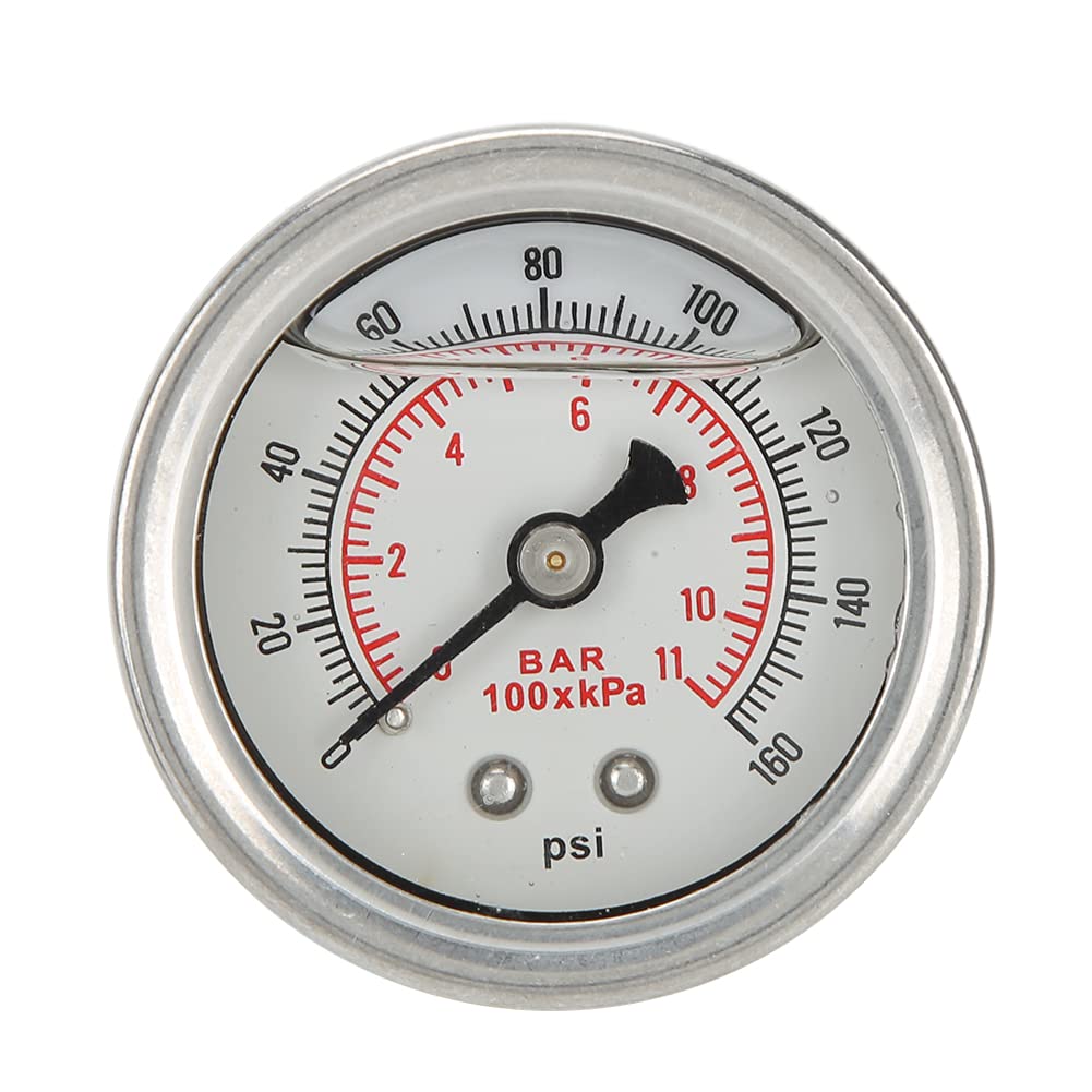 Keenso Manomètre de Pression de Carburant Régulateur de Pression FPR en Alliage d'aluminium pour Moteurs, Débit de Carburant Stable, Lecture Précise, Absorption des Chocs, pour Modèles B16 B18 B20