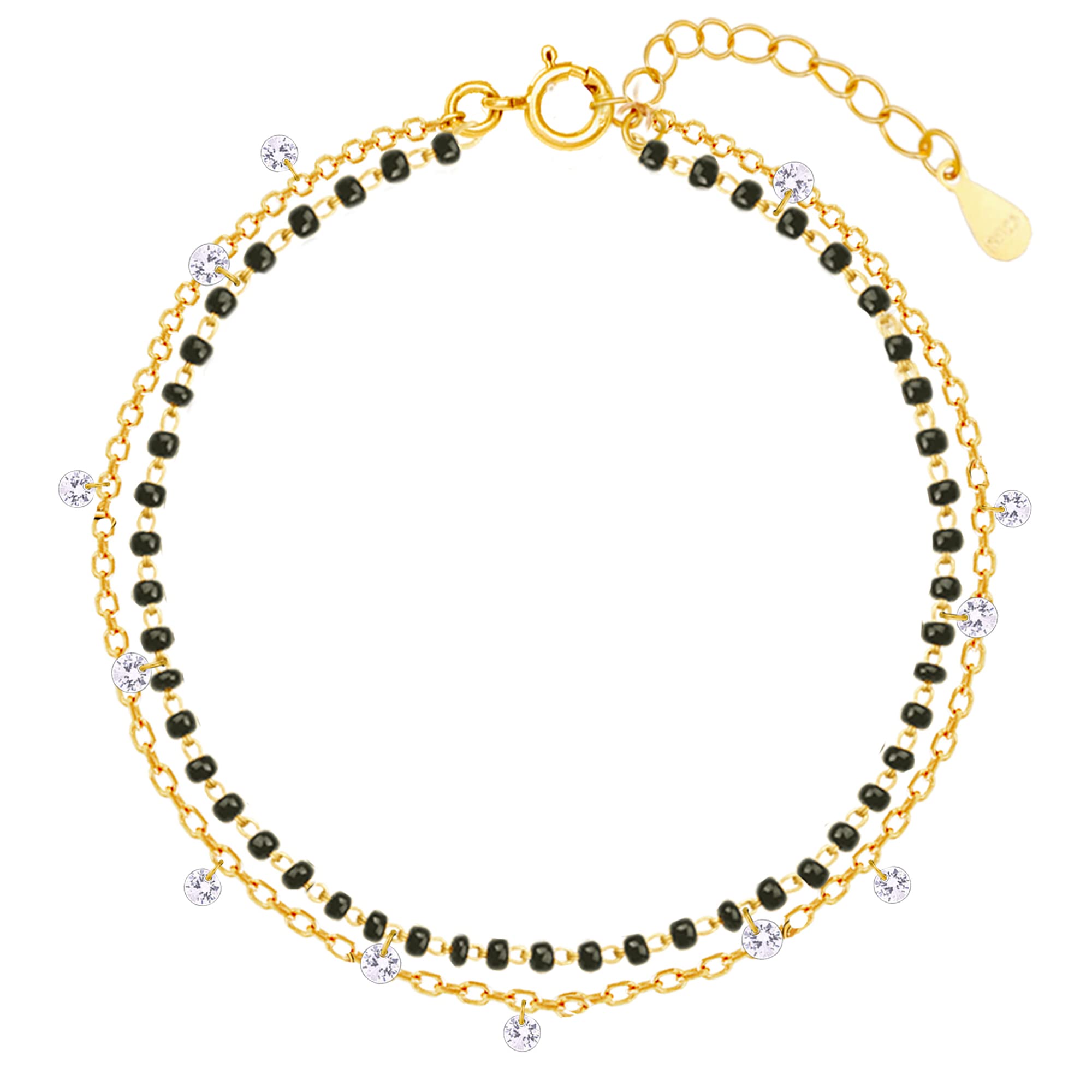 GIVA 925 Silver Golden Divine Dazzle Mangalsutra Bracelet, Adjustable | Gifts for Women and Girls | With Certificate of Authenticity and 925 Stamp | 6 Months Warranty* (B0BSXKD1L5) Amazon Price History, Amazon Price Tracker