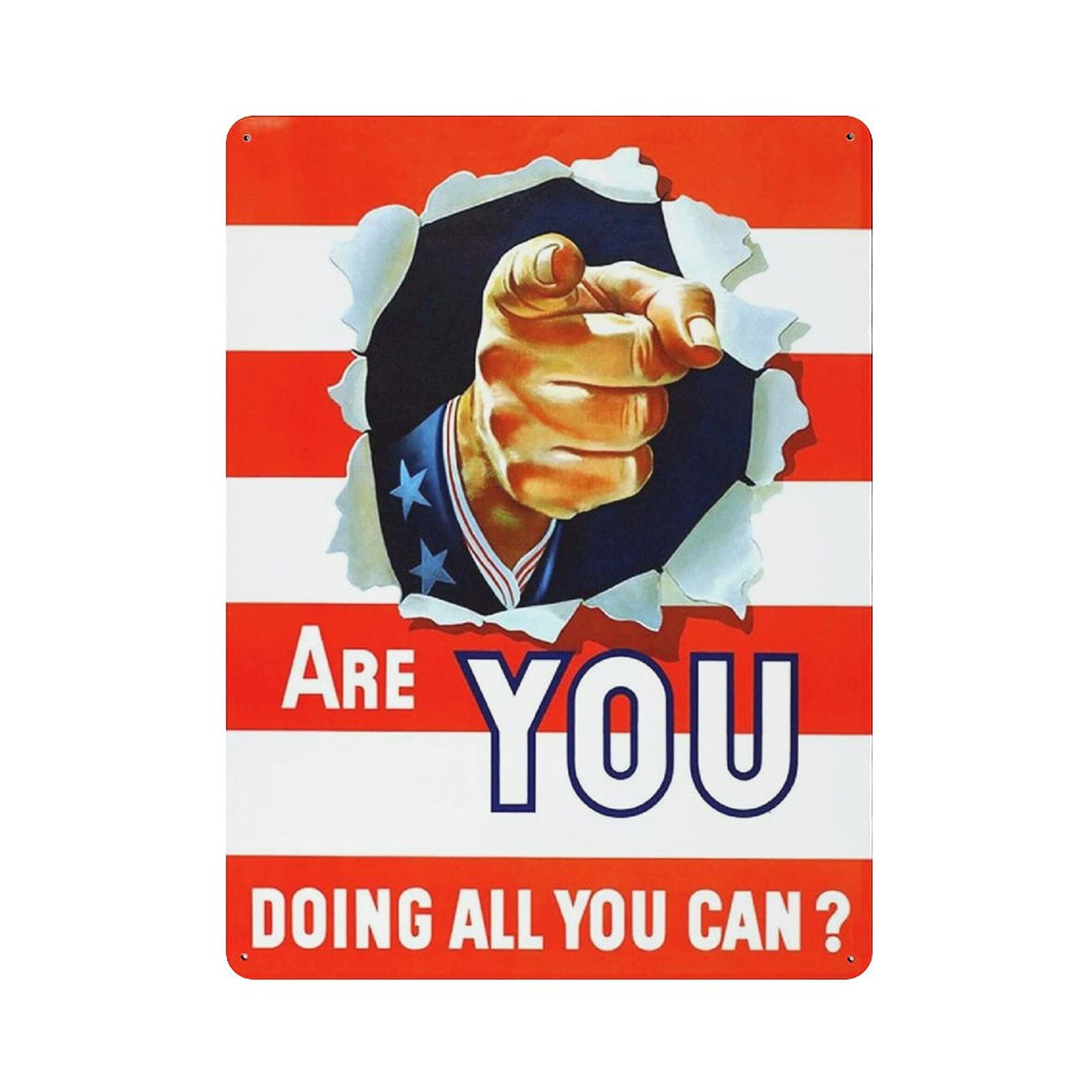 rayprint Are You Doing All You Can Vintage tin Sign Metal Poster Home Bar Cafe Club Garden Farm Decor Hanging Poster Retro Wall Art Prints 16x12in (40x30cm)