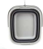 Vista 5 de SAMMART Cesta rectangular plegable y práctica/cubo (15L rectangular, gris oscuro (juego de 2))