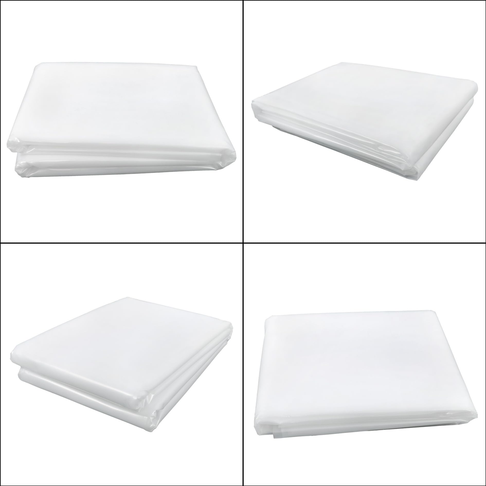 Película de plástico transparente para invernadero, 10 x 30 pies, película de plástico de invernadero de 6 mm de grosor, película de polietileno transparente