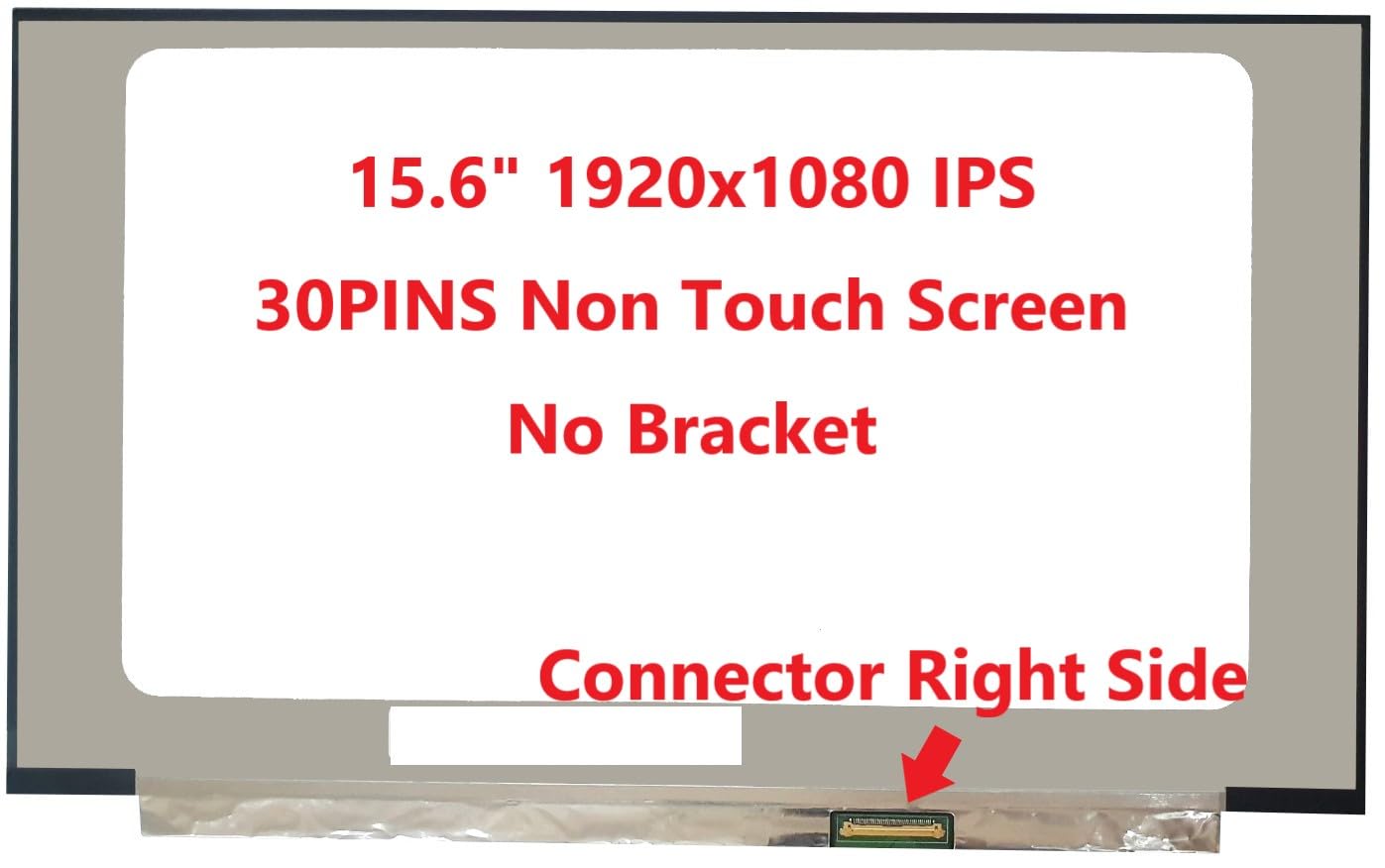 Schermo LED LCD da 15,6" IPS FHD 1080P opaco di ricambio compatibile con N156HCE-EN1 (non touch)
