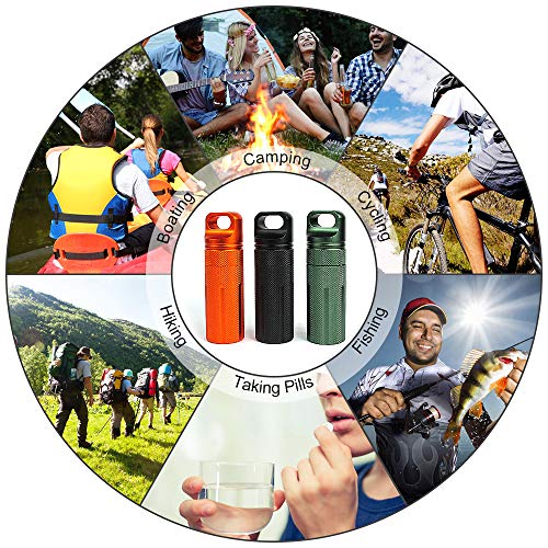 Garrafa, Andoer 3 unidades de frasco de pílulas para uso externo à prova d'água caixa de pílula de