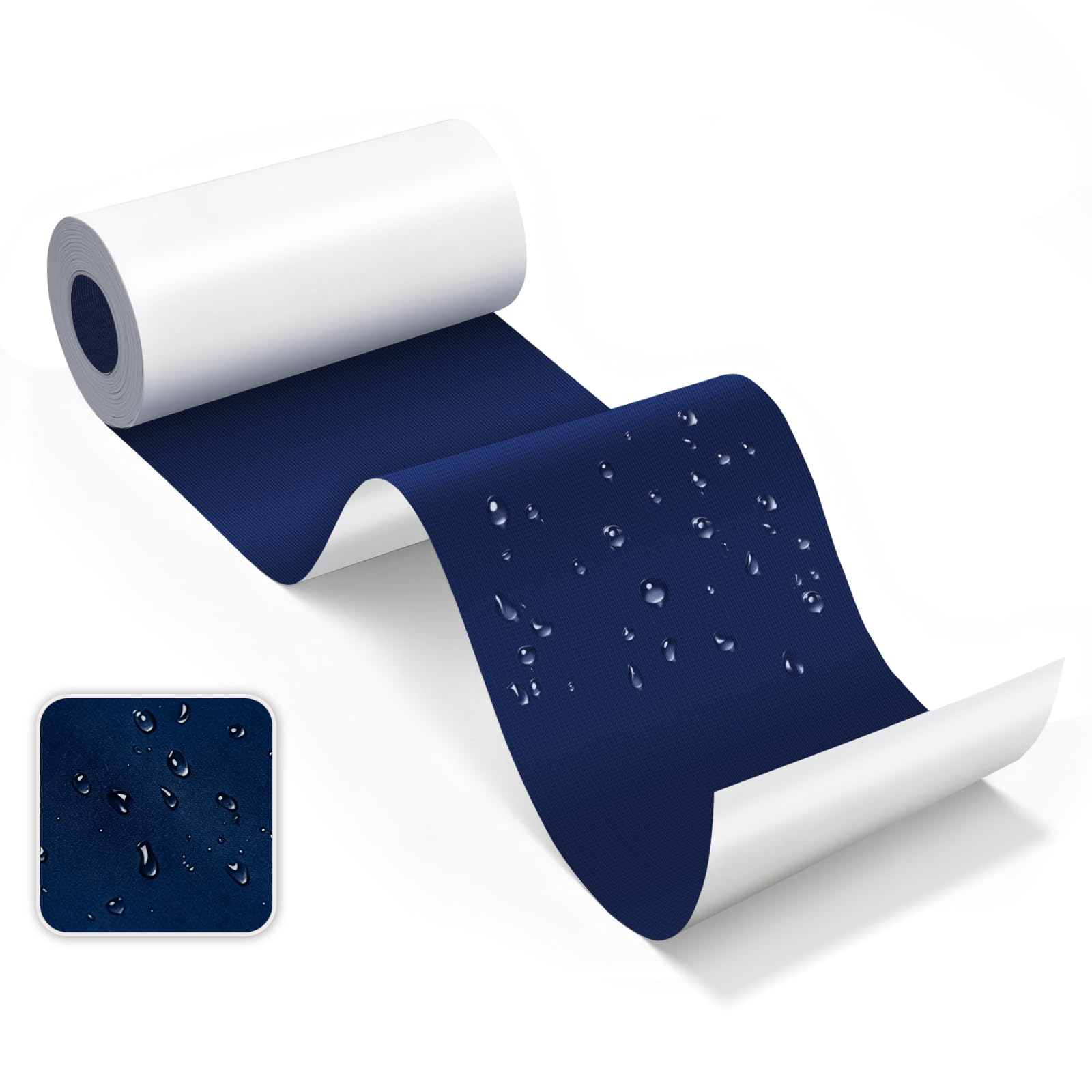 Skystuff Self-Adhesive Fabric Tent Repair Tape, Heavy Duty Waterproof Nylon Repair Patches for Tent, Clothes, Down Jacket, Sleeping Bag, Camping Outdoor Gear, Instant Strong Fix, 7.6x200cm, Royal Blue