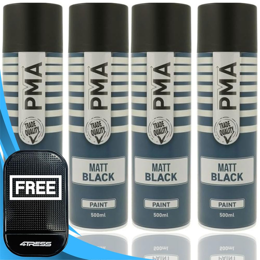 4TRESS PMA 4 x MATT BLACK PAINT 500ML Non-Slip Dash Mat(4T-PCPA1001)