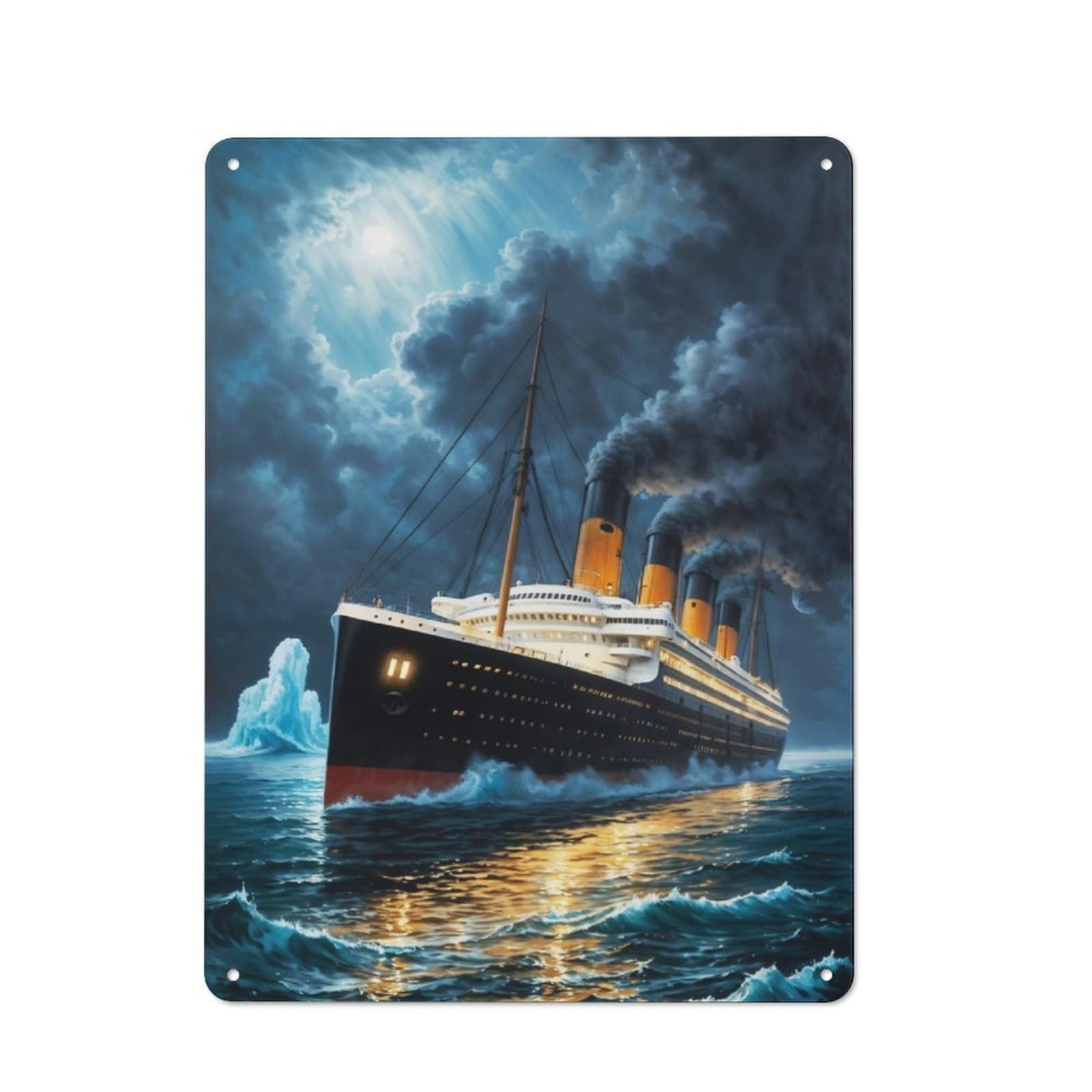 The Titanic Decorative Tin Sign 40x30cm, Country Country Wall Plaque for Dining Room, Cafe, Entryway Or Family Room