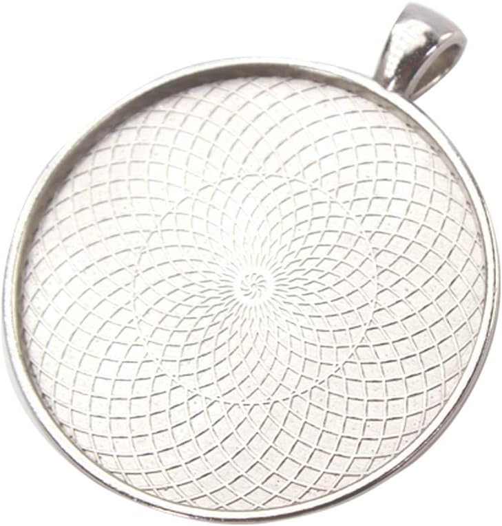 10pcs 40mm Round Cabochon Pendant Blank Base Settings Antique Silver Jewelry Bezel Blanks For Necklace DIY Making Supplies - Image 6