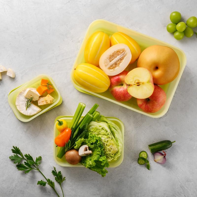 Image of LocknLock Fresh-Block Food Storage Container 3.2L Set of 2 | Storage Containers for Fridge | Vegetable & Fruit Storage Containers for Fridge, Airtight Storage, BPA Free, Microwave & Dishwasher Safe
