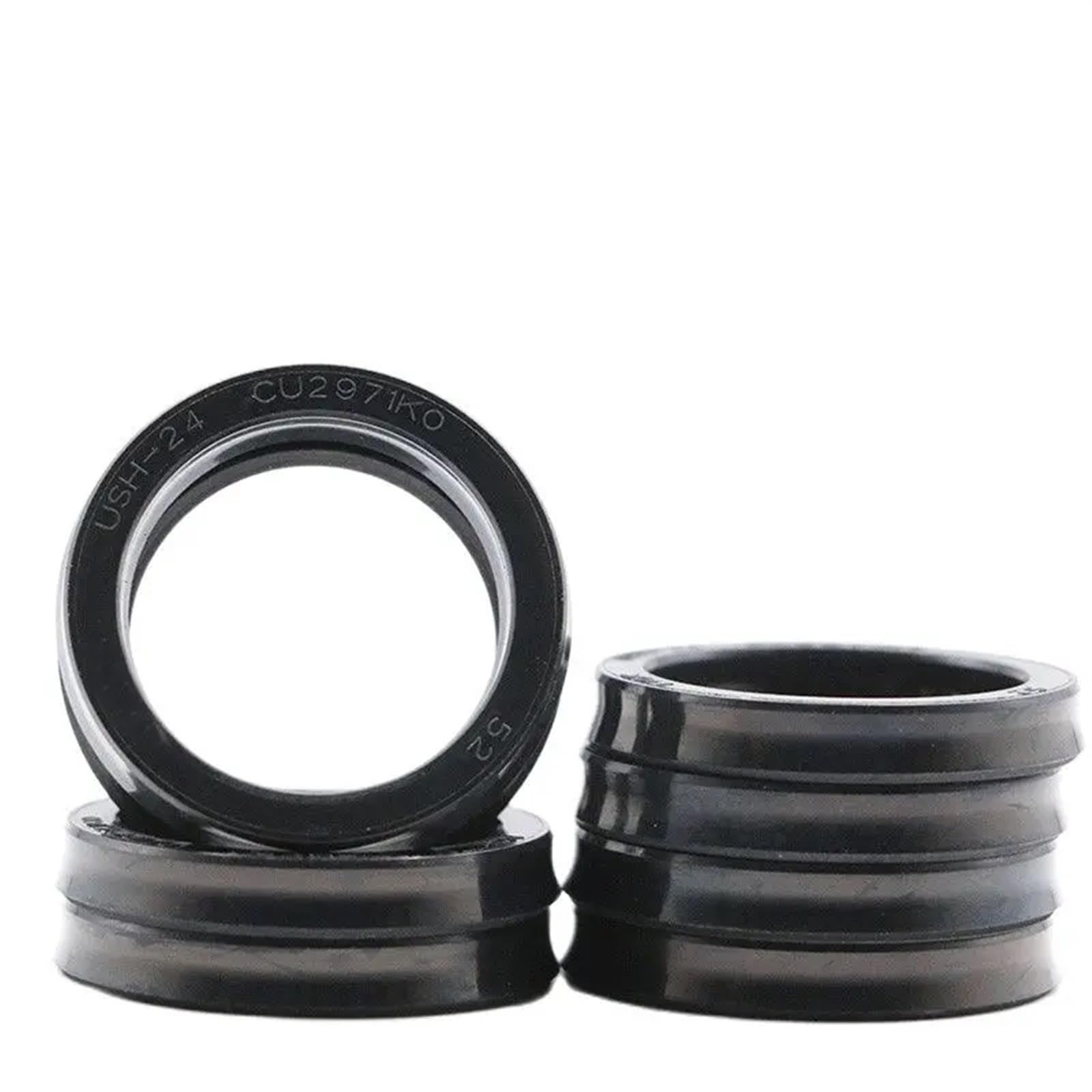 10 Pezzi Anello di Tenuta dell'olio Idraulico Anello di Gomma USH Tipo U Stelo del pistone Resistenza all'Usura Universale ad Alta Pressione(32-42-6)