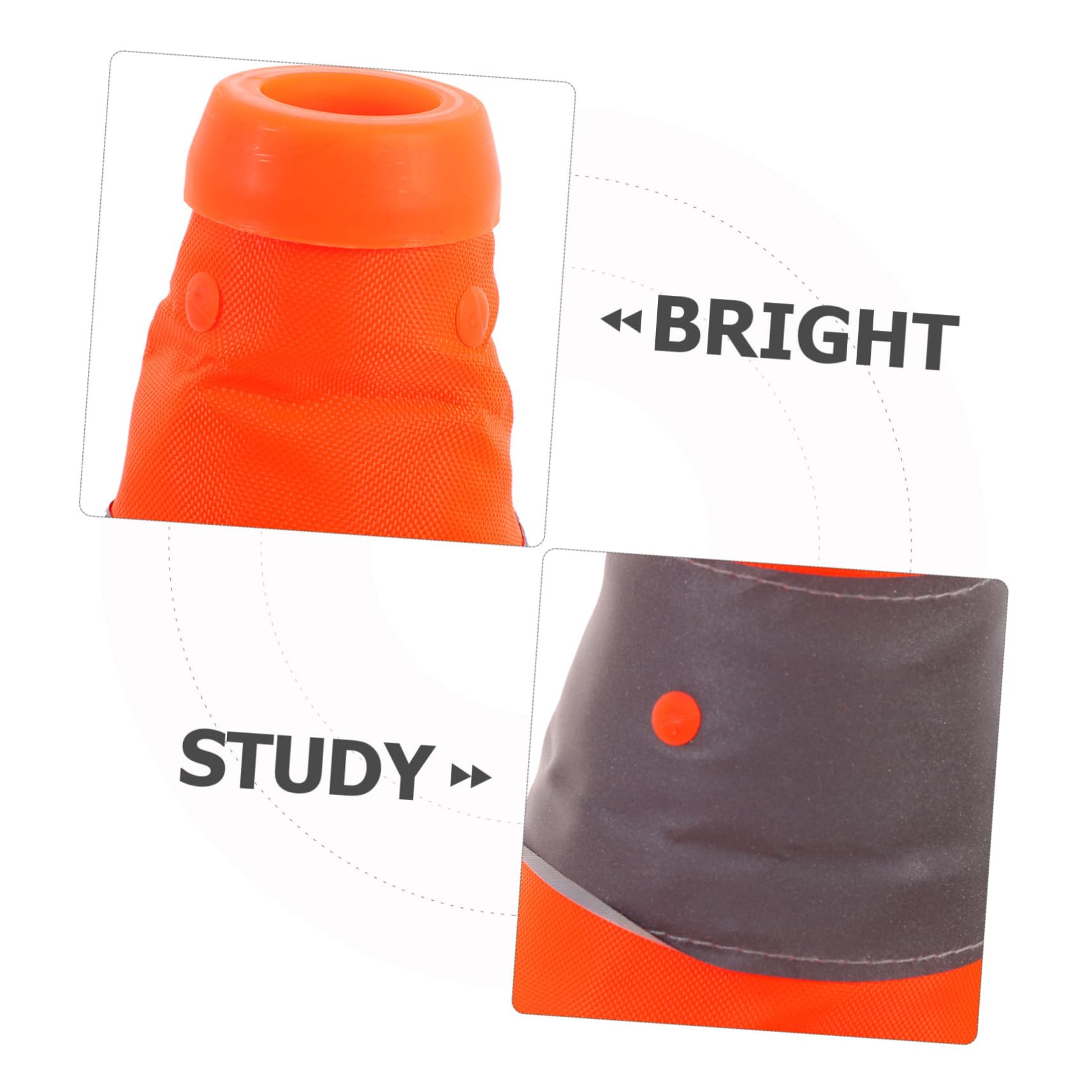Cône de Signalisation Pliable Réfléchissant en Plastique 2 Pièces | Portable, Résistant aux Déchirures, pour Dépanneuses et Utilitaires, Lot de Deux, Usage Routier
