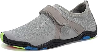 Boys & Girls Water Shoes Lightweight Comfort Sole Easy Walking Athletic Slip on Aqua Sock(Toddler/Little Kid/Big Kid) DKSXM-Grey-27
