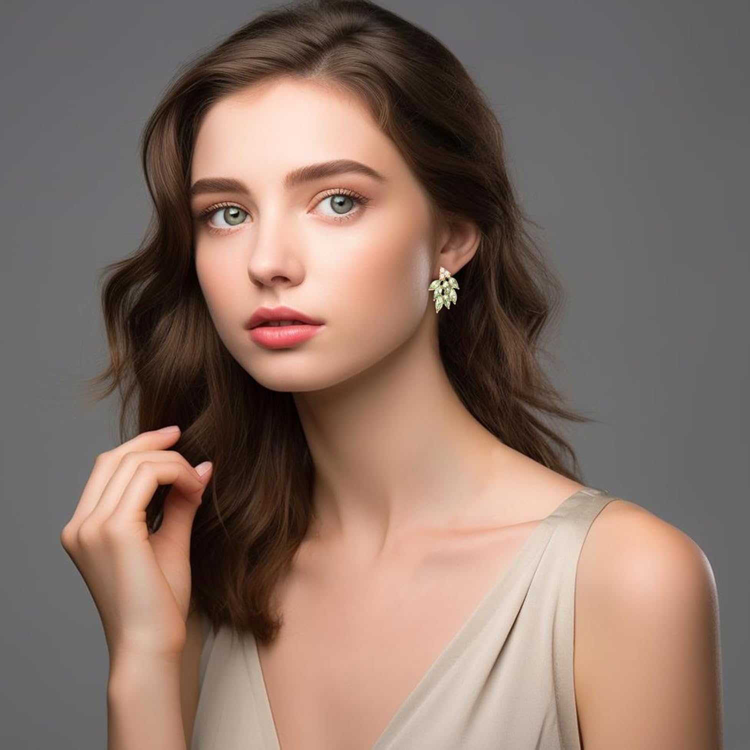 Rhinestone Stud Earrings for Women Small Dainty Crystal Cluster Drop Earrings for Girls Cute Costume Jewelry for Bridal Wedding Party Gift - Image 2