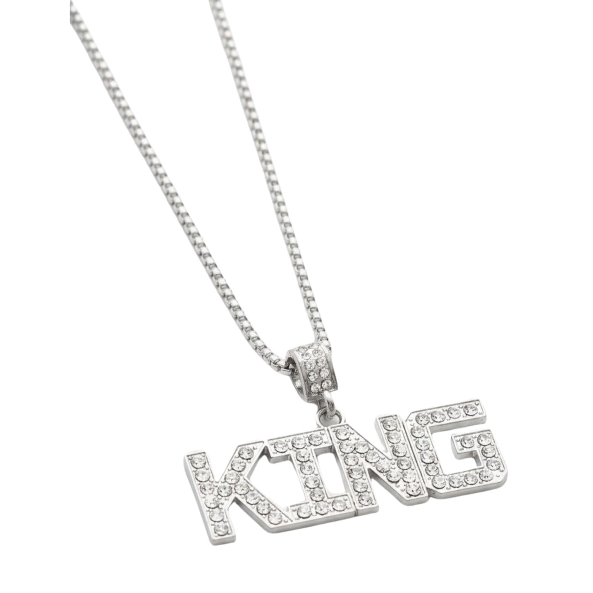 pasu fashion king alphabet pendant chain for men | iced out cz stone hip hop pendant stainless steel pendant set|S_raja_pnd_nk-picture-30