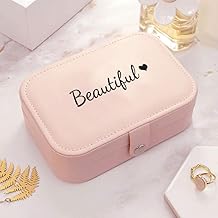 exciting Lives Jewellery Box - Gift for Christmas, Christmas Day, Birthday, Anniversary, For Sister, Girlfriend, PU Leather Storage Box with Dividers for Rings, Earrings