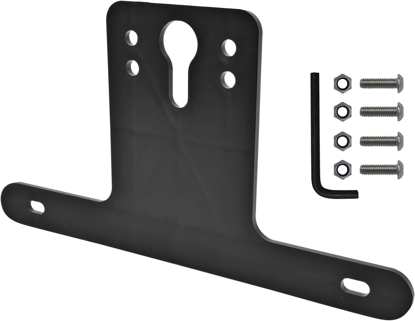 Plastic Reinforced Trailer License Plate Bracket, Includes Stainless Fasteners