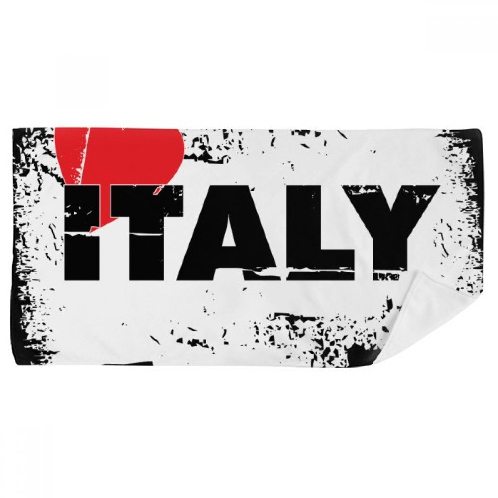 Serviette de bain multicolore J'aime l'Italie pour le sport et la toilette