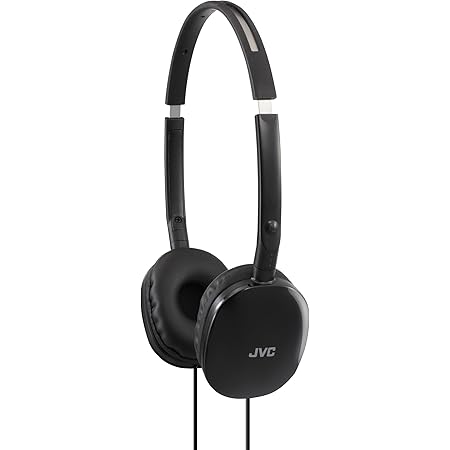 JVC HA-S160-B-E FLATS Lightweight Headphones - Black