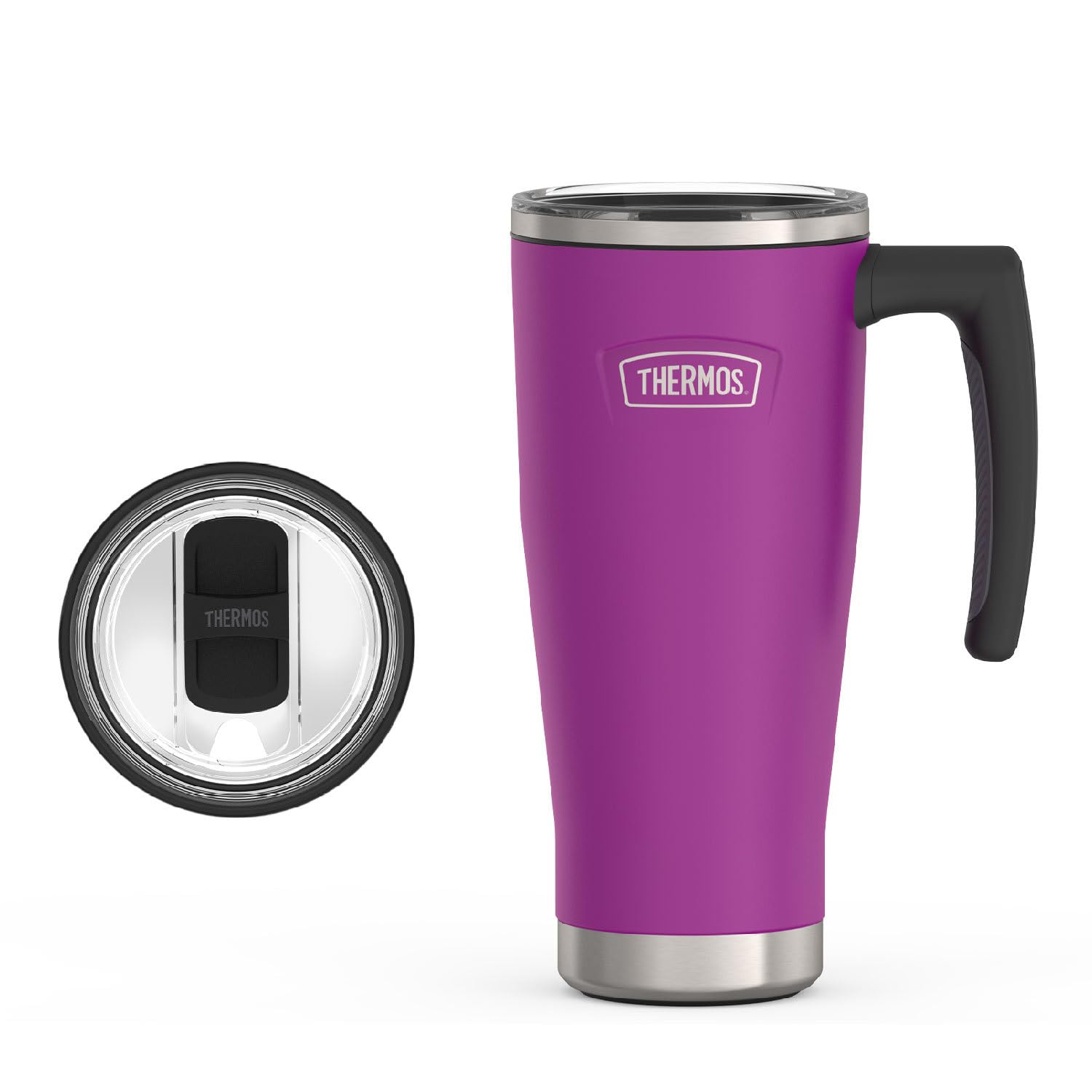 THERMOS Icon Series Edelstahlbecher mit Schiebeverschluss, 530 ml, Pflaume