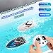 EcuFlyAi Mini Rechargeable RC Boat, Summer 2.4GHz 360° Stunt Speedboat with LED Lights, Waterproof Toy for Kids & Adults, Pool, Lake, Bathtub, Beach & Water Park
