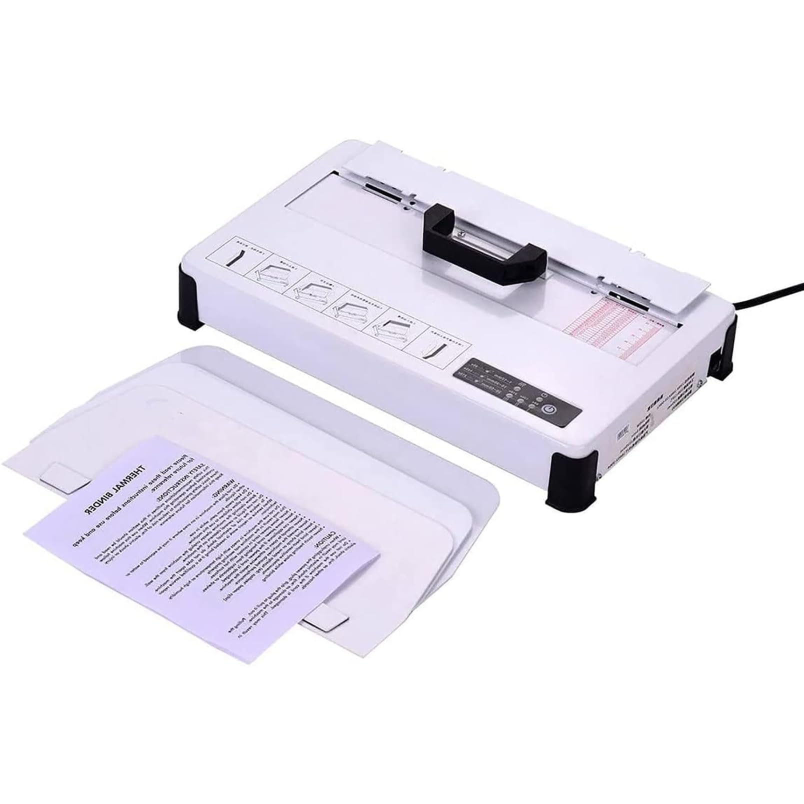 Rilegatrice a Caldo, Raccoglitore Automatico Per Documenti Contrattuali Di Libri A4, Rilegatrice Elettrica a Pettine, Spessore Rilegatura 50 Mm (480 Fogli Di Carta), Ideale Per L'uso In Ufficio