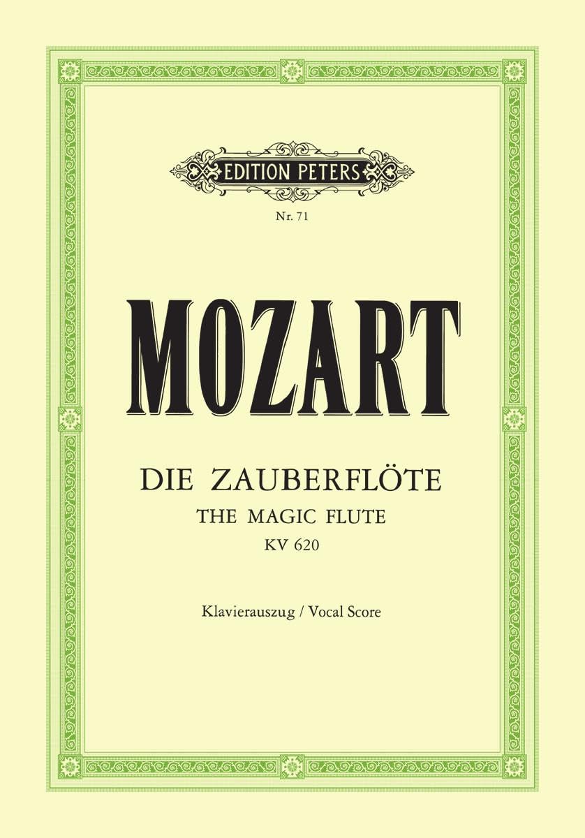 The Magic Flute, Wolfgang Amadeus Mozart, Piano, Voice, Printed Music