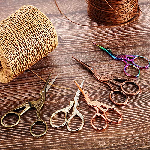 5 Pieces Stainless Steel Tip Classic Stork Scissors Crane Design 3.6 Inch Sewing Dressmaker Scissors For Embroidery, Craft, Needle Work, Art Work Or Everyday Use (Style B) #TOP6