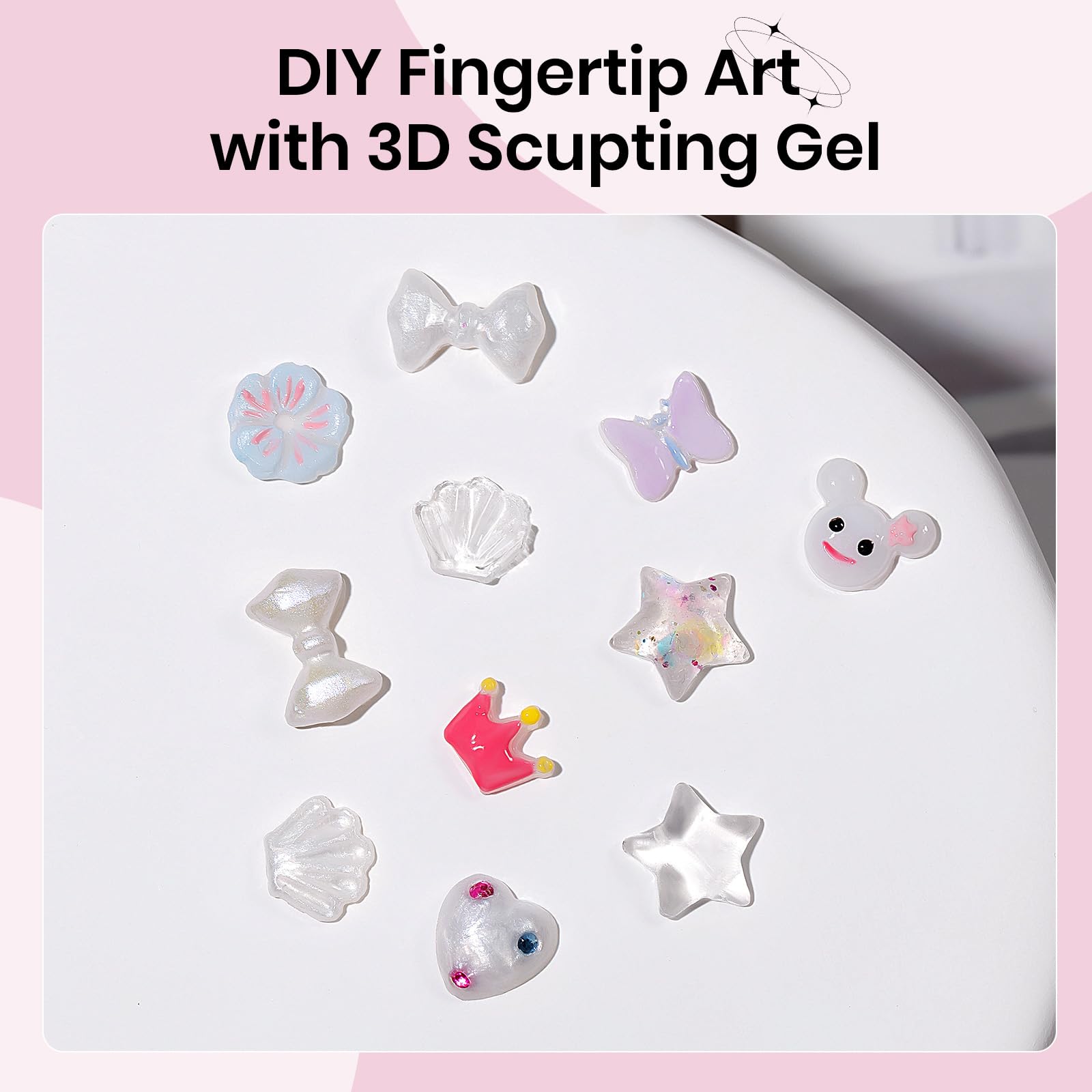 SUPWEE Solid Builder żel do paznokci 15 g, nieprzywierający żel 3D Nail Art perłowo-biały, rzeźba, żel do paznokci 3D, "zrób to sam" do samodzielnego wykonania w domu