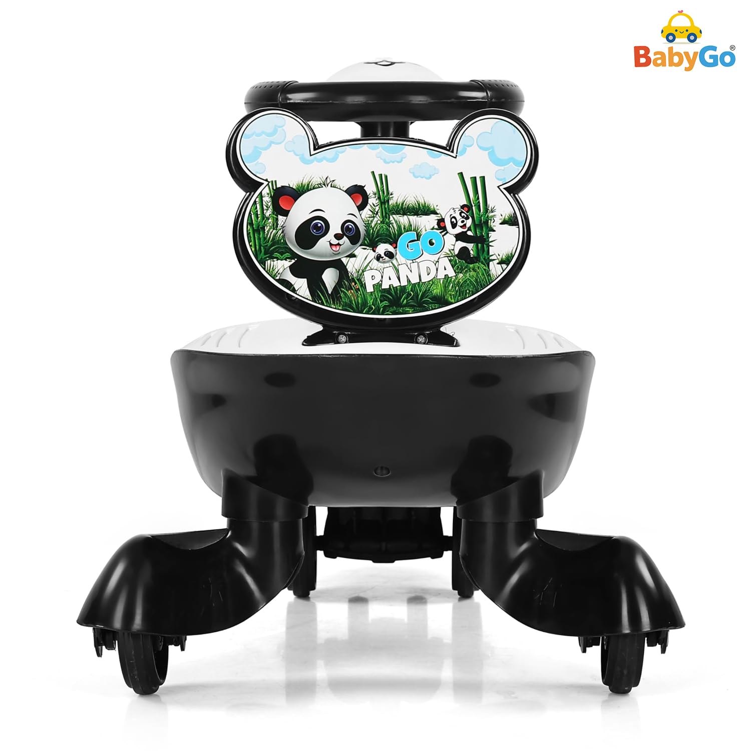 BabyGo Panda Swing Car Ride-On - Lights & Music! -3 BabyGo Panda Swing Car Ride-On - Lights & Music! -3