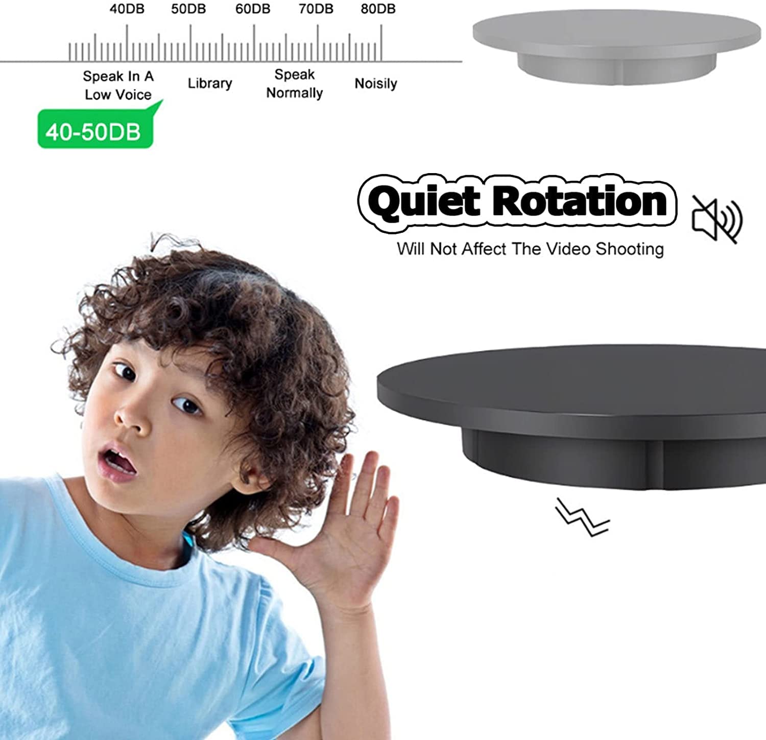 Gemotoriseerde Roterende Displaystandaard,360 Graden Elektrisch Roterende Draaitafel Displaytafel Voor Weergave Van Fotografieproducten,Afstandsbedieningshoek (23,6 Inch/220 Lbs Belasting),Black