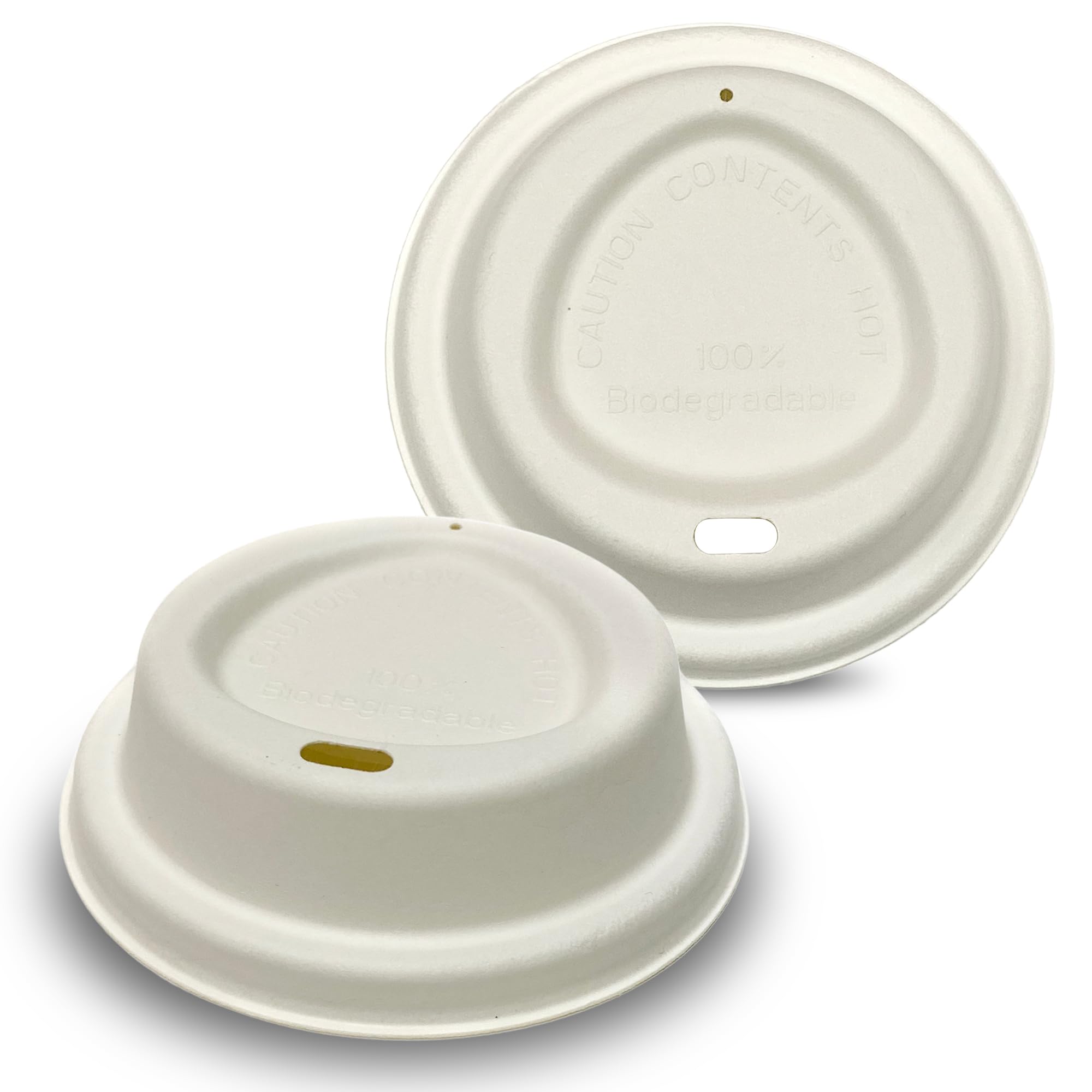 DISPOSABLE GREEN® | 8, 12, 16 oz Double Wall Coffee Cups | Unique Aqueous Lined | Certified Home Compostable |Eco - Biodegradable (100, 10 oz Cup and LID) (100, LID to FIT 12/16 OZ Cup)