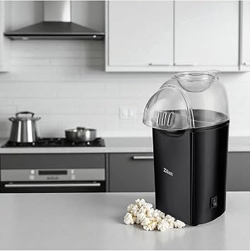 ZLN8045 Popcorn | Patlamış Mısır Makinesi | 1200W | Yağsız ve Sağlıklı Pişirme | Siyah