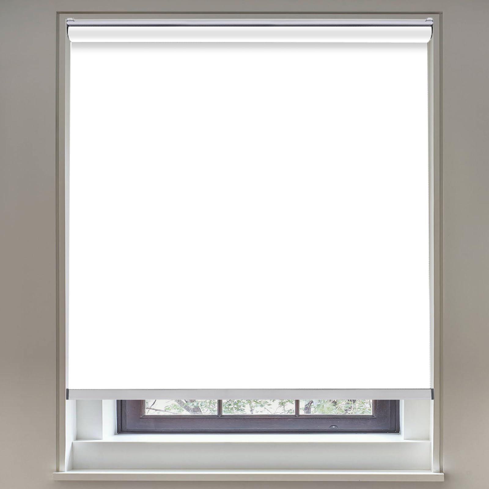 HIAPESCordless Blackout Roller Shades, Roller Blinds for Doors, 100% Light Block, Protect Privacy, Roll Up/Down Curtains, Blinds for Indoor Windows for Home and Office, Customizable, Easy to install