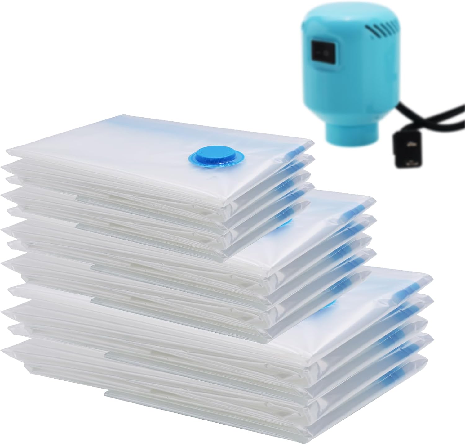 15 Pack Vacuum Storage Bags Only Compatible with Wanalit,Premium PET+PE Materia(5 Large/5 Medium/5 Small),Space Saver Bags for Clothes,Pillows,Saving More Closet Space