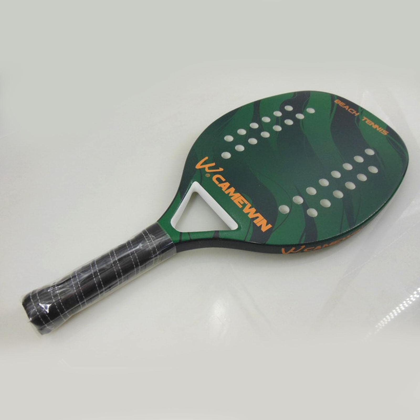 Beach Tennis Paddle Racchetta Attrezzatura per Principianti con Borsa Palline arancione 48x23,5 cm