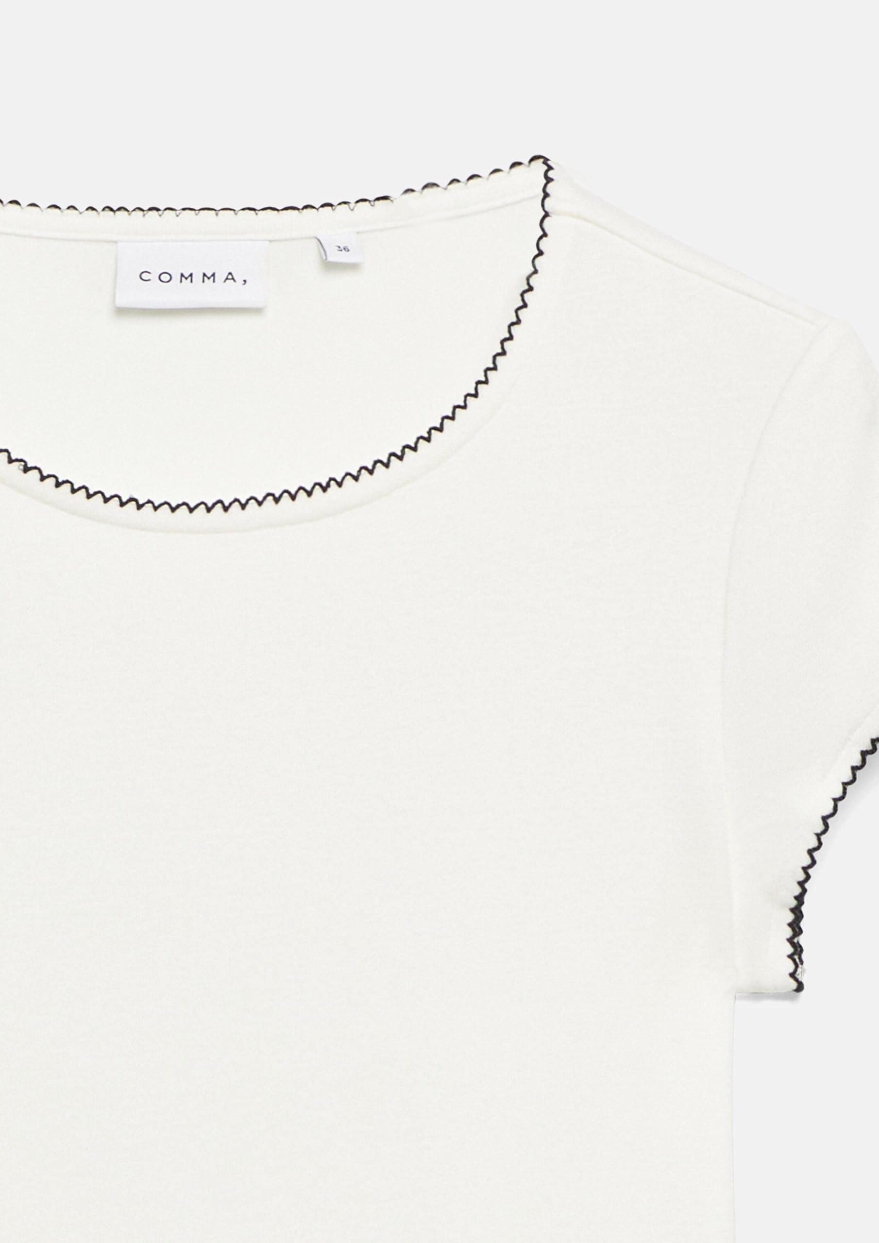 Comma Damen 2180568 T-Shirt (1er Pack)