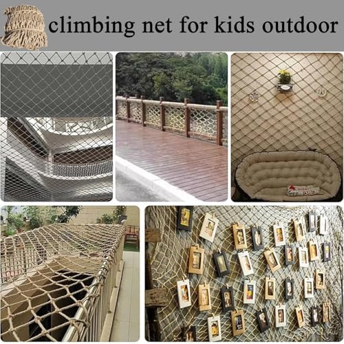 Climbing Cargo Net - Knotless Polyester Safety Netting for Treehouse, Playground, Outdoor Adventures - Durable 3x23FT (1x7M) Safety Rope for Kids & Pets
