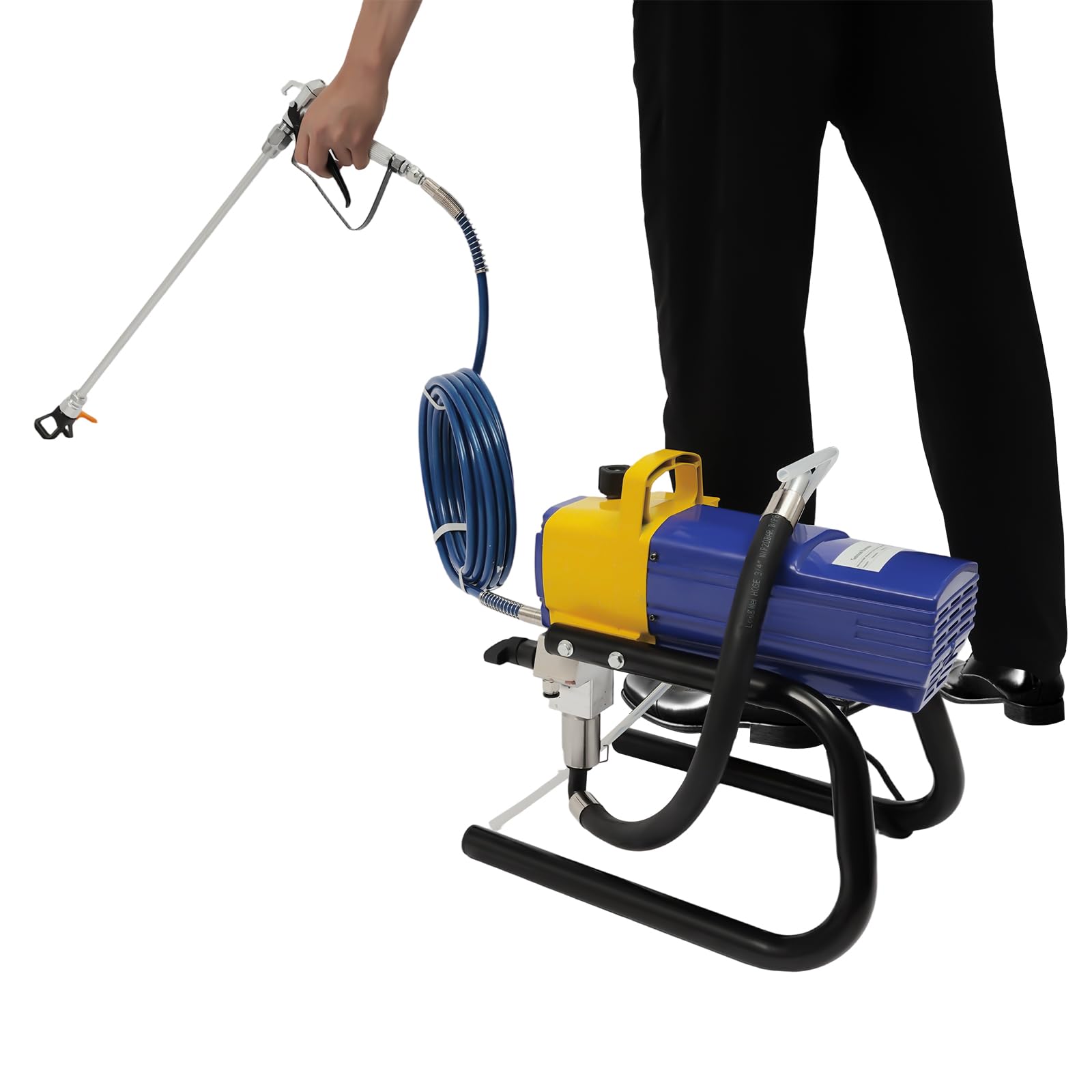 Airless pistolet natryskowy 1800 W, elektryczny, wysokociśnieniowy, 3600 psi, pistolet natryskowy do farb ściennych, lakieru, wewnątrz i na zewnątrz, do renowacji budynków, przemysłu