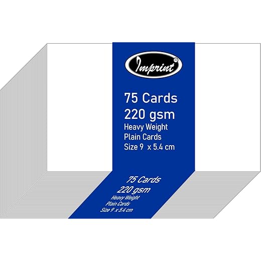 White Card Paper Business Cards 75 Pack