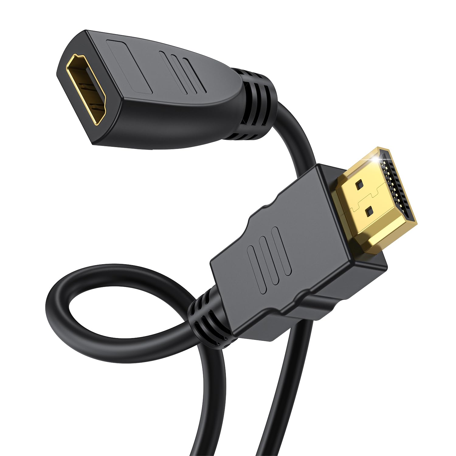 Cavo di prolunga HDMI da 1,8 m, schermato, 4K, HDMI 2.0, CL3, da maschio a femmina, 4K, 1080P a 144 Hz, classificato ARC e CL3 per computer/Montior/Fire TV Stick/Roku/Blu-Ray/laptop/switch, proiettore