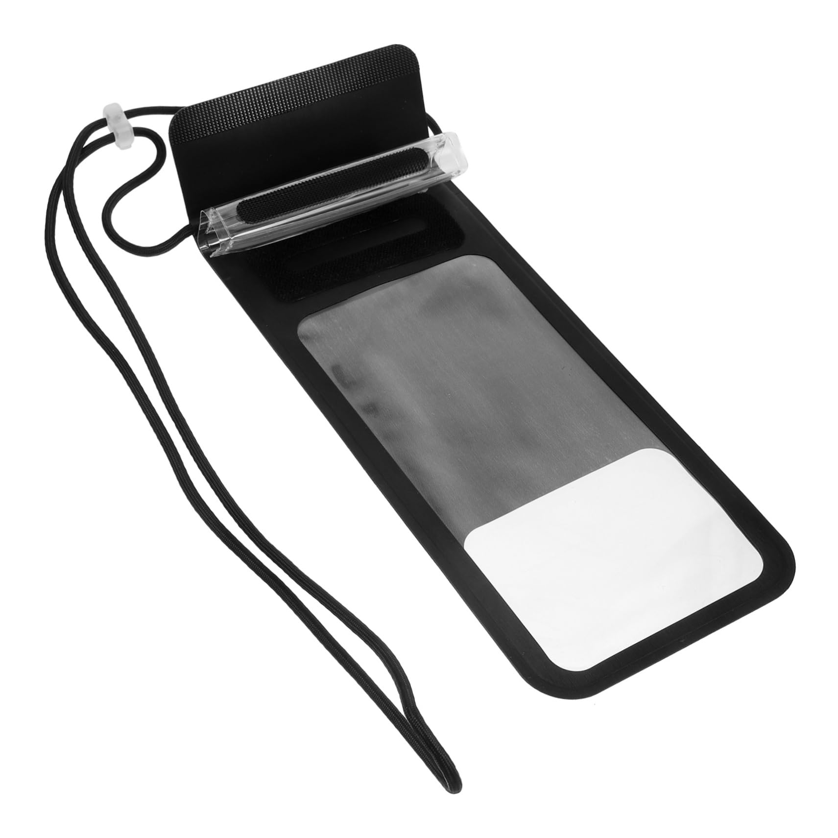 NUOBESTY 1PC Phone Pouch Lightweight TPU Case for Swimming Fishing Boating and Beach Activities Phones Valuables Black