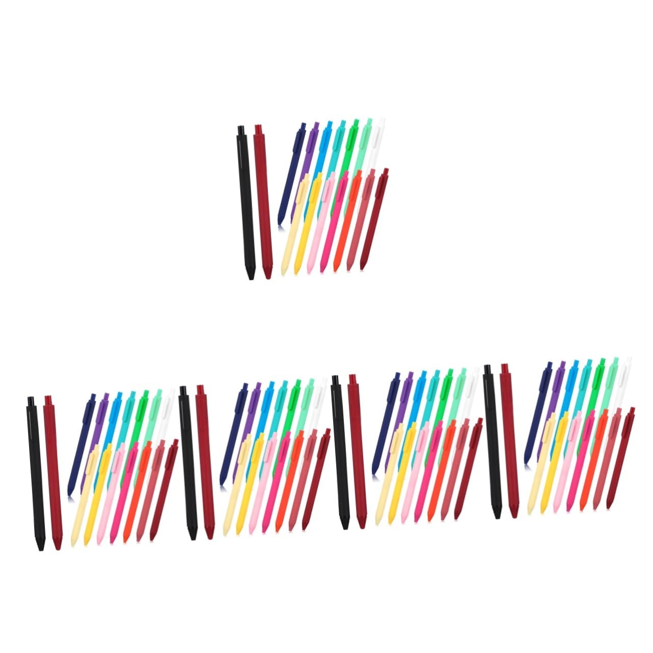 Artibetter 80 pièces Stylos Gel Rétractables Prise Main Confortable Accessoires de Bureau Pack