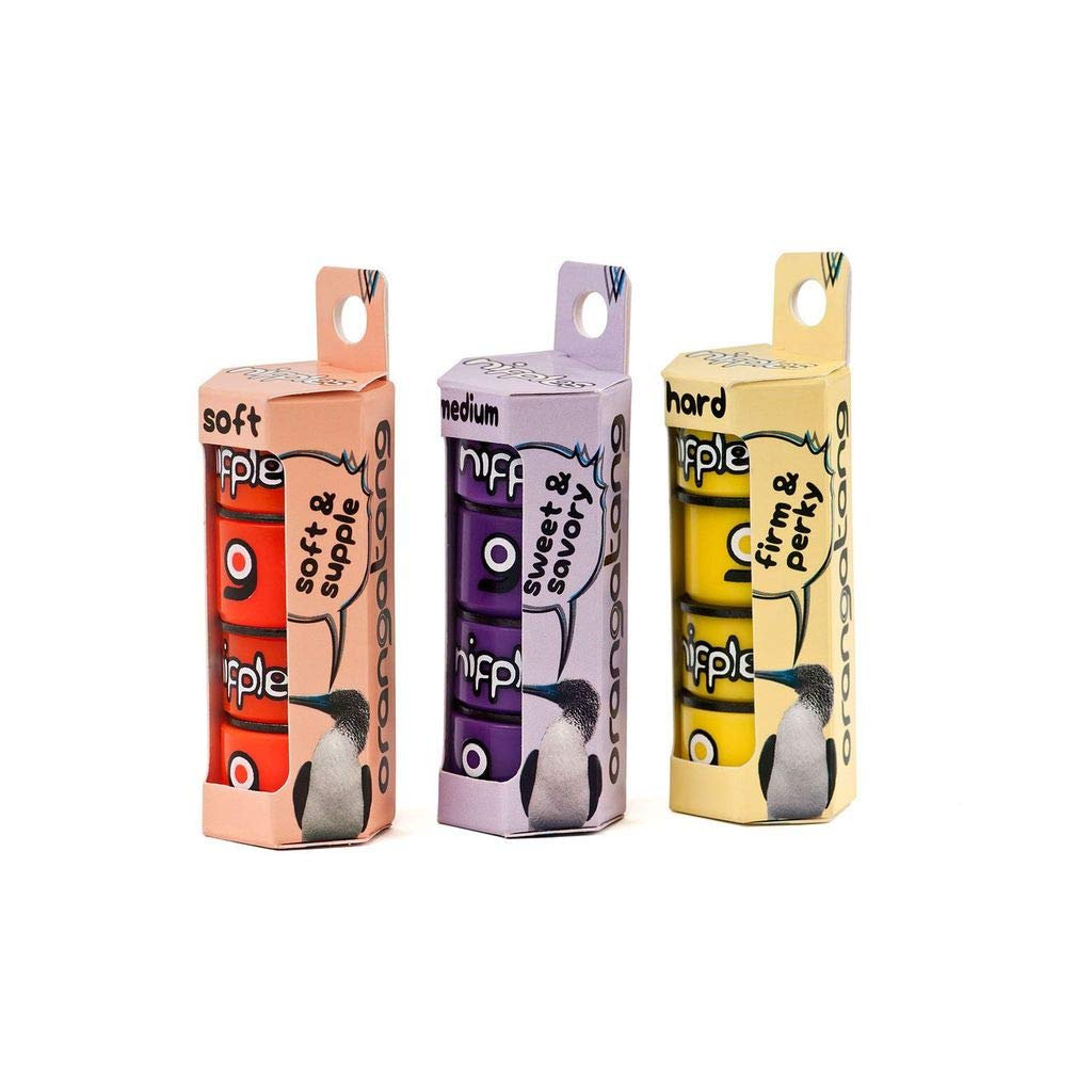 Orangatang Nipples Longboard - Boccole per camion skateboard (set di 4) (arancione, morbido)