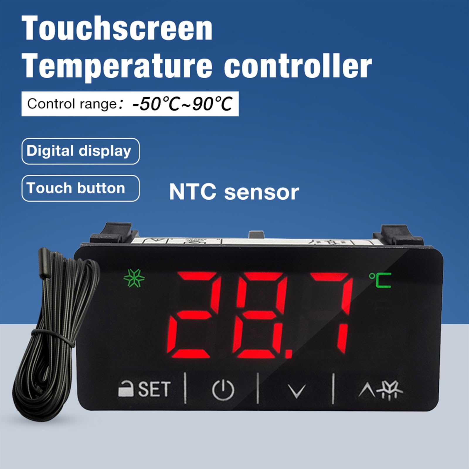 Termostato controllo della temperatura ABS adatto per controller congelatori per unità frigorifere industriali