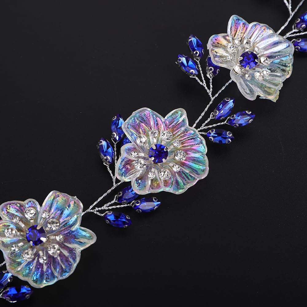 Amazon.com : Teyglen Iridescent AB Color Flower Hair Vine 