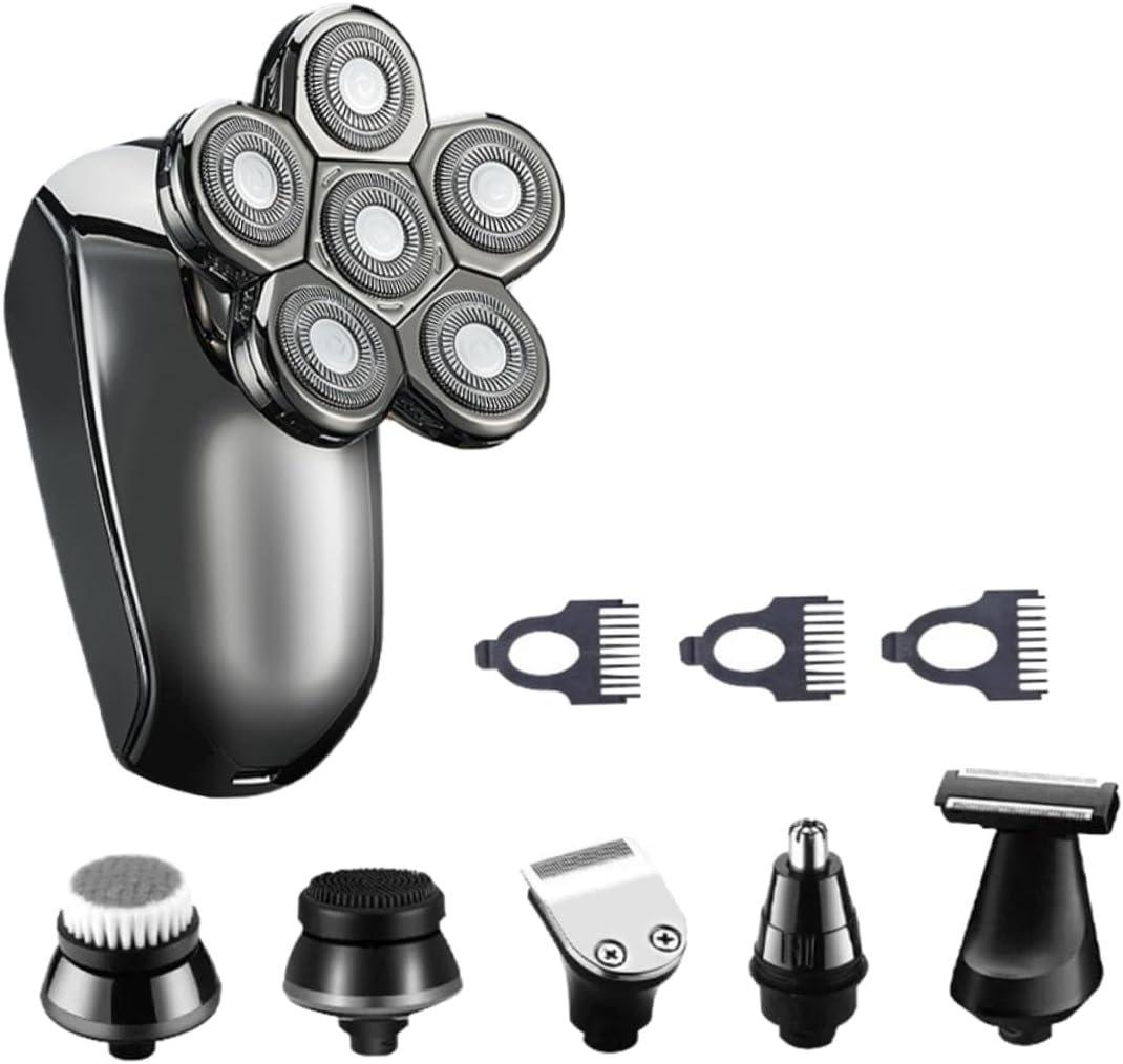 Electric Razor for Men Rechargeable Wet Shaver Multi-Blade Portable Travel Shaver for Body and Head Hair Removal