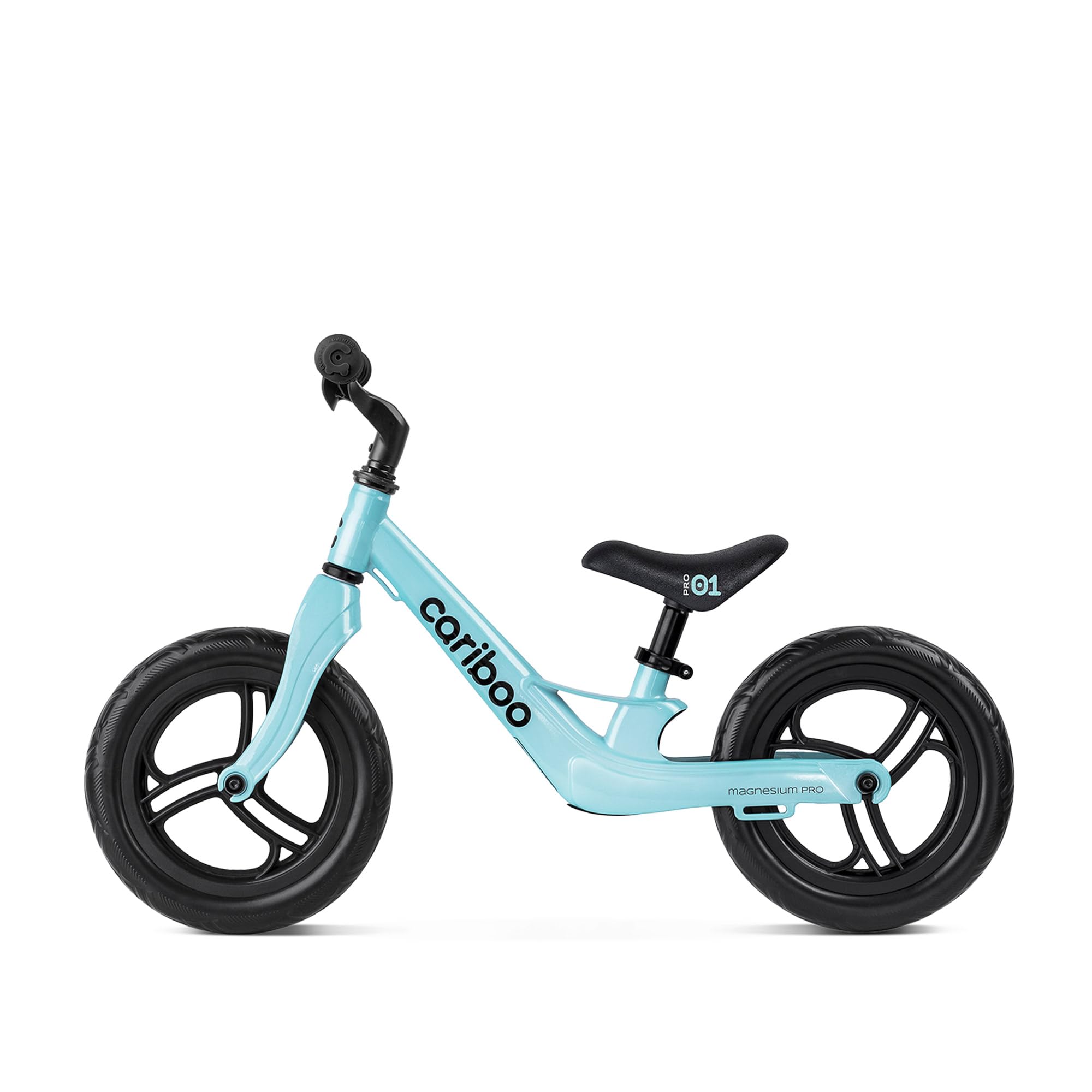 Cariboo Magnesium Pro Laufrad ab 2 Jahre für Jungen & Mädchen Magnesiumrahmen Ultraleicht 12 Zoll Räder Bis zu 30 kg Sattel Höhenverstellbar Schnelle Montage