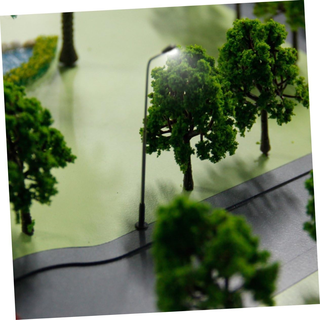 NUOBESTY 20pcs Scale Model Street Lights with Single Realistic Led Lampposts for Model Layout Decoration for Train and Dioramas